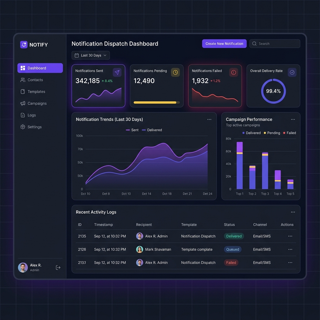 NotifyFlow Dashboard